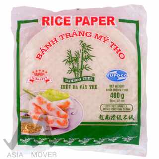 Bamboo Tree - Reispapier für Frühlingsrollen 400 g 22 cm Ø Rund (grün)