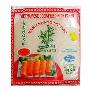 Bamboo Tree - Reispapier für Frühlingsrollen 340 g 22 cm Ø Rund zum Frittieren (rot)