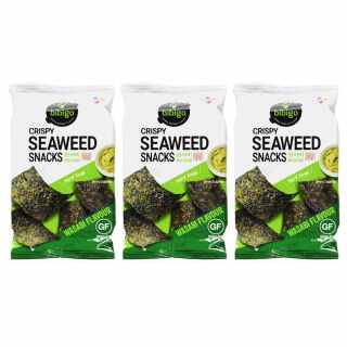 Bibigo - Crispy Seaweed Nori Wasabi Snack (3x5g) 15 g