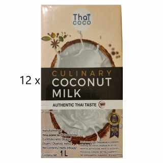 Thai Coco - Kokosnussmilch 12x1 Liter (Karton) MHD: 14.01.2023