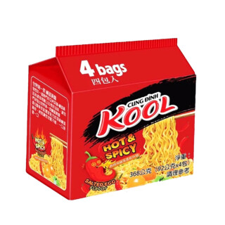 Cung Dinh - Instantnudeln Kool Salted Egg Hot & Spicy 368 g (4x92g)