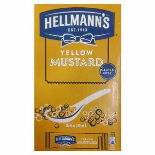 Hellmanns - Gelber Senf Tüten/Sachets (Yellow Mustard) 198 x10 ml MHD: 16.03.24