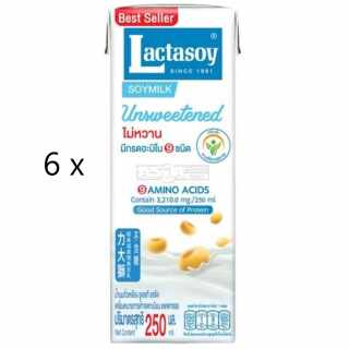 Lactasoy - Soja-Milch ungesüßt (6x250 ml) 1,5 Liter MHD: 08.06.24