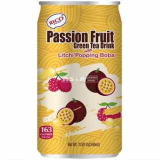 Rico - Passionsfrucht-Tee mit Litschi Bubble Tea Perlen 340 ml (Einweg-Pfand 0,25 Cent)