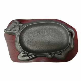 Asian Cuisine - Gusseisenpfanne Motiv Rind 30 x 16 cm