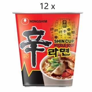 Nongshim - Shin Ramyun Cupnudeln 12x 68g  MHD: 20.09.24