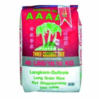 Three Coconut Tree - Thai Home Mali Reis (Long Grain Rice) 18,16 kg