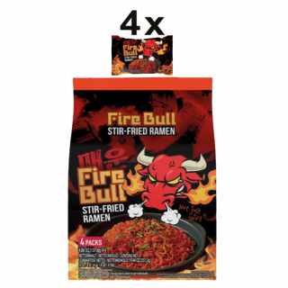 Firebull - Sehr scharfe Stir-Fried Beef Ramen (4x173,8 g) 551,2 g