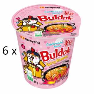 Samyang - Hot Chicken Ramen Carbonara Bowl Käse & Sahne (6x 80 g) 480 g